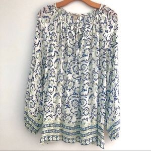 LUCKY BRAND Peasant Blouse- Size Large